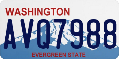 WA license plate AVQ7988