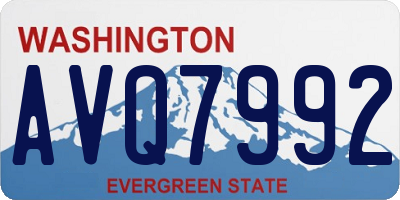 WA license plate AVQ7992
