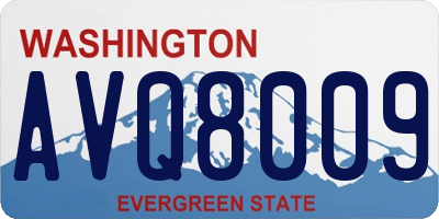 WA license plate AVQ8009