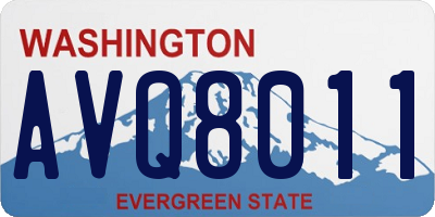 WA license plate AVQ8011