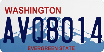 WA license plate AVQ8014