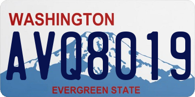 WA license plate AVQ8019