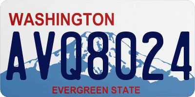WA license plate AVQ8024