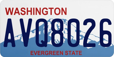 WA license plate AVQ8026