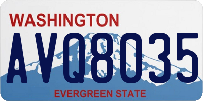 WA license plate AVQ8035