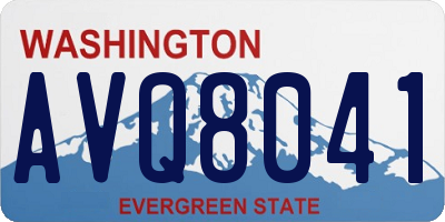 WA license plate AVQ8041
