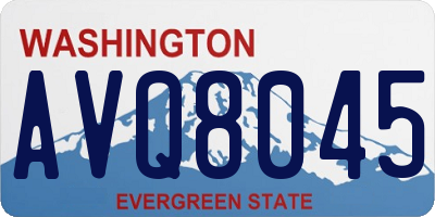 WA license plate AVQ8045