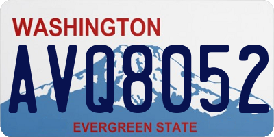 WA license plate AVQ8052