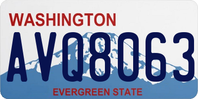 WA license plate AVQ8063
