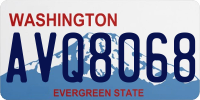 WA license plate AVQ8068