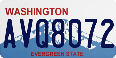 WA license plate AVQ8072