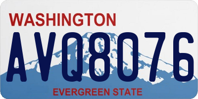 WA license plate AVQ8076