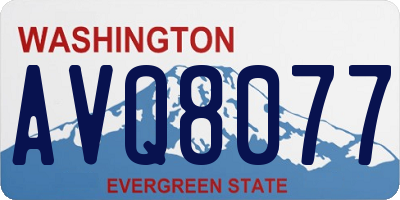 WA license plate AVQ8077
