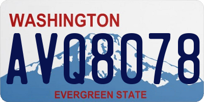 WA license plate AVQ8078