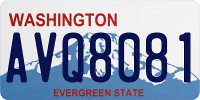 WA license plate AVQ8081