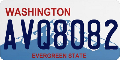 WA license plate AVQ8082
