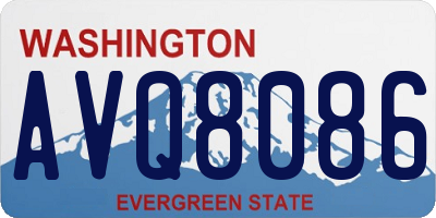 WA license plate AVQ8086