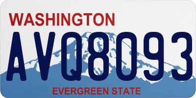 WA license plate AVQ8093