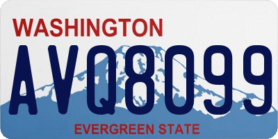 WA license plate AVQ8099