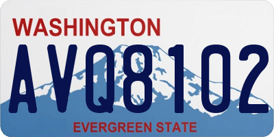 WA license plate AVQ8102