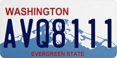 WA license plate AVQ8111