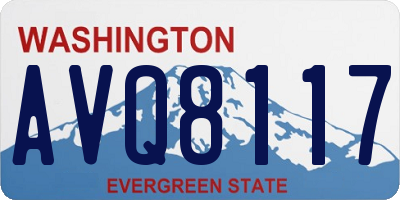 WA license plate AVQ8117