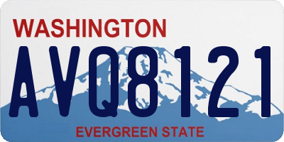 WA license plate AVQ8121