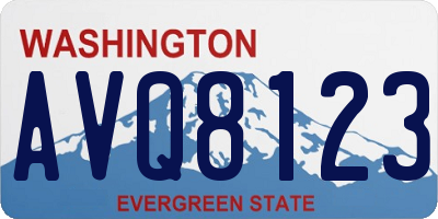 WA license plate AVQ8123