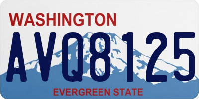 WA license plate AVQ8125