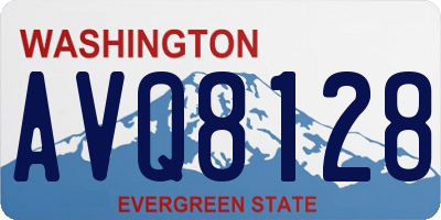 WA license plate AVQ8128