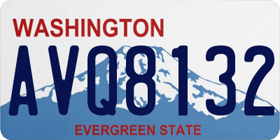 WA license plate AVQ8132
