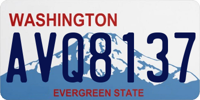 WA license plate AVQ8137
