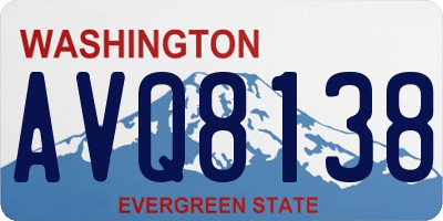 WA license plate AVQ8138