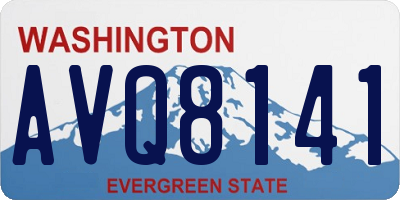 WA license plate AVQ8141