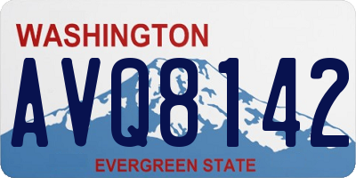 WA license plate AVQ8142