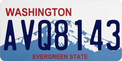 WA license plate AVQ8143