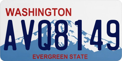 WA license plate AVQ8149