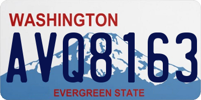 WA license plate AVQ8163