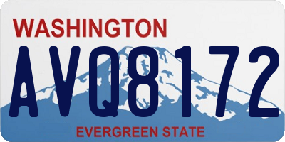 WA license plate AVQ8172