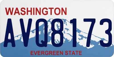 WA license plate AVQ8173