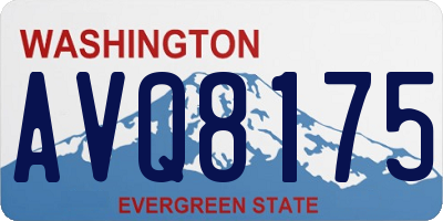 WA license plate AVQ8175