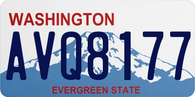 WA license plate AVQ8177