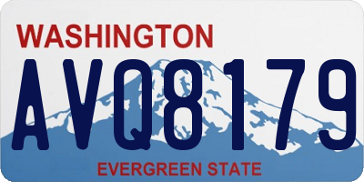 WA license plate AVQ8179