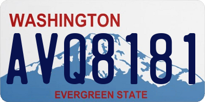 WA license plate AVQ8181