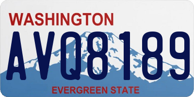 WA license plate AVQ8189