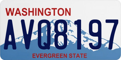 WA license plate AVQ8197