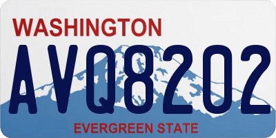 WA license plate AVQ8202