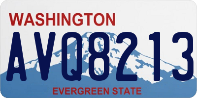WA license plate AVQ8213