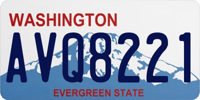 WA license plate AVQ8221