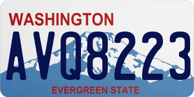 WA license plate AVQ8223